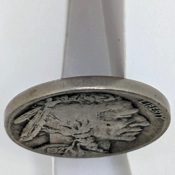 1927 - D Buffalo Nickel Two Feathers error Indian Head 5 Cent Coin Collectible - Picture 6 of 6